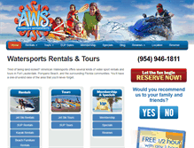 Tablet Screenshot of americanwatersports.net